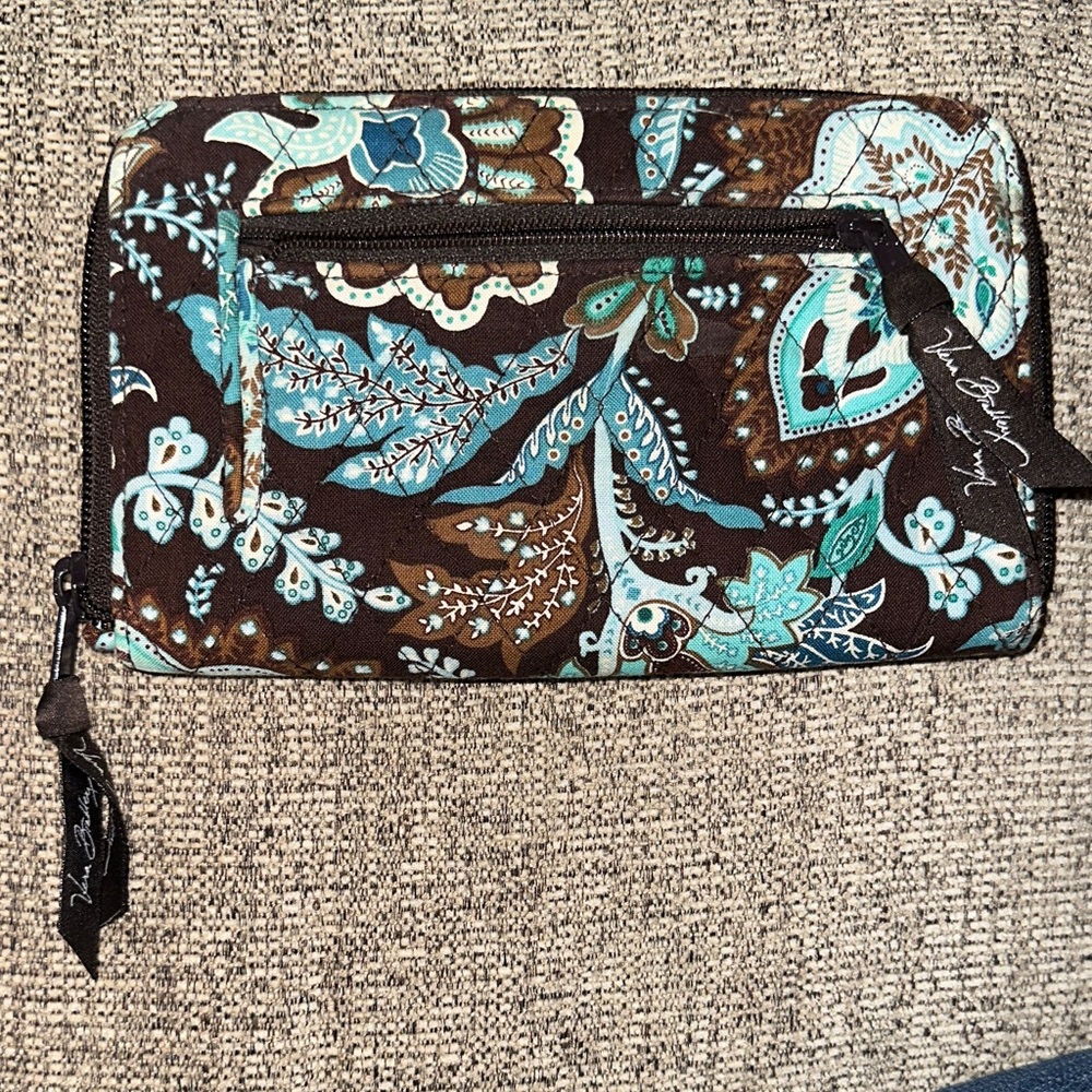 Vera Bradley Brown and Blue Patterned wallet
